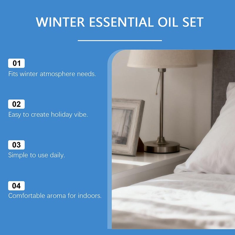 Winter Scented Oils Set – 6x10ml Premium Fragrance Oils for Diffuser, Candle & Soap Making, Christmas Aromatherapy Gift in Elegant Keepsake Box for Home, Holidays, Friends & Family - Image 5